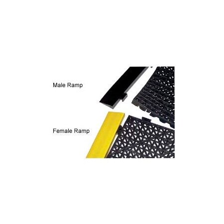 Durable Corp Durable Corporation Cushion Tile Female Corner 3/4" Thick 2.5" X 1' Yellow 805BF212YE